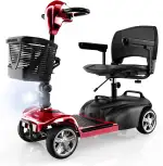iScooter Mobilitätsroller, X-02 Elektromobil Seniorenmobil für Senioren, 20 km Reichweite, 4 Rad Mobility Scooter mit LED-Scheinwerfer, Leicht, Tragbar, für Jedes Gelände Geeignet