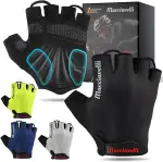 MACCIAVELLI® - Fahrradhandschuhe Herren | Gepolstert, Atmungsaktiv, Sicher | MTB Fahrrad Handschuhe für Herren & Damen | Fingerlose Radhandschuhe mit Gel-Einlagen - Ideal für MTB/Rennrad/Trekking