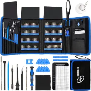STREBITO Elektronik-Präzisionsschraubendreher-Sets 142-teilig mit 120 Bits Magne