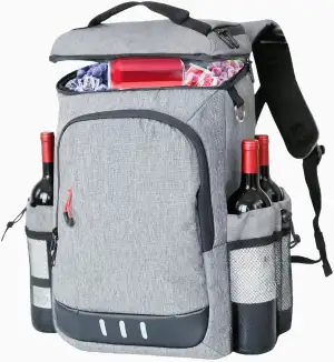 Camping Kühlrucksack,24L Kapazität Isolierter Picknickrucksack, Wasserdichter Ru