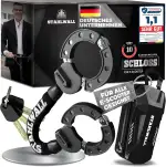 E Scooter Schloss mit Tasche - maximale Sicherheit, feuergehärteter Stahl, Handschellenschloss für E Roller & Fahrrad