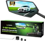 RBRL Fahrradspiegel | 3D Verstellbar für Panorama Sicht | 360° Dreh- & Einklappbar | Bruchfestes ...