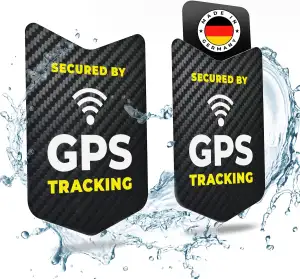 tagplus® Premium GPS Fahrrad Aufkleber [2 STK.] mit bombenfester Klebekraft für 