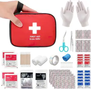 HONYAO® Erste Hilfe Set, Mini Reiseapotheke 90 Teilig, Notfalltasche Notfallset 
