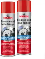 NIGRIN Bremsenreiniger, Motor-Teilereiniger, zur Entfettung von Bremsen-, Motor- und Maschinenteilen, 2er-Pack 500 ml Sprühdose