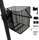 LEFELWEL E Scooter Korb, Fahrradkorb Vorne, Schnellspanner Abnehmbare E Scooter Korb Vorne, Tragkraft 15kg, Einfache Montage und Portabilität, 26cm D x 16,5cm W x 23cm H