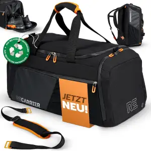 Sporttasche [RECYCELTES PET] 50L – Gym Bag und Rucksack in Einem – wasserdichte 