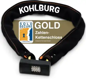 KOHLBURG massives 110cm Fahrradschloss Zahlenschloss mit höchster Sicherheit [So