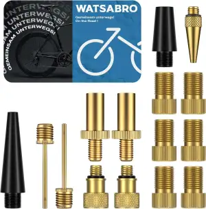WATSABRO Fahrradventil Adapter, Fahrrad Adapter Französisch Ventil, Druckluft Ko