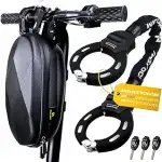 E Scooter Schloss mit Tasche | 8mm Dicke Kettenschloss | Handschellenschloss für E Scooter | mit ...