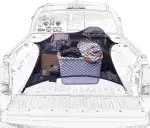 Hochelastisches Gepäcknetz, einfacher LKW-Bett-Organizer, geeignet für tägliche leichte Lasten von LKWs, 1,2 x 1,2 m dehnbar bis 2,1 m x 2,1 m (doppellagig)