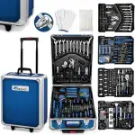 TRESKO Werkzeugkoffer 1400 teilig | Werkzeugkasten gefüllt | Werkzeugkiste Profi | Werkzeugtasche...