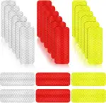 24 Stücke Warnung Reflektierende Aufkleber Sicherheit Reflektorband Warnband Nachtsichtbarkeit Klebende Aufkleber Wasserdichtes Reflektierend Klebeband Aufkleber, 1,18 x 3,25 Zoll