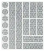 Reflektoren Aufkleber Sticker (17 Stück) HiPerformance Reflexfolie Set zur Sicherungs-Markierung von Kinderwagen, Fahrrädern, Helmen mit Stickern - selbstklebend und hochreflektierend