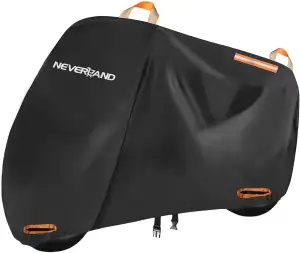 NEVERLAND Wasserdicht Motorrad Abdeckplane Outdoor Motorradabdeckung, 295x110x14