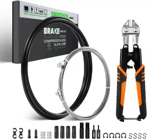 Chooee Fahrrad Bremsseil Set,Fahrrad Bremszug vorne/hinten mit Kabelschere-Unive