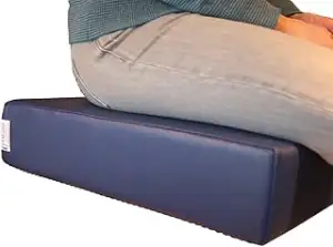 LUplus XL Orthopädische Sitzerhöhung 43x43x Höhe 10 cm Skai, DKL-blau