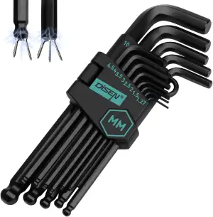 DISEN 13-teiliges Innensechskantschlüssel-Set, metrische Größe mit Kugelende, 1,