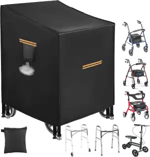 Rollator Abdeckung Wasserdicht,Robuste 420D Rollator Abdeckung,Universell Schutz