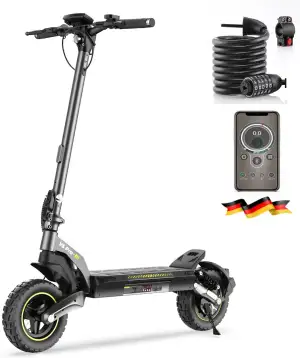 E Scooter mit Straßenzulassung,Max Reichweite 70 KM,10 Zoll Offroad Elektrorolle