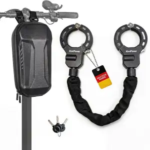 E Scooter Schloss mit Tasche, Handschellenschloss 90cm Kettenschloss 8mm, Diebst