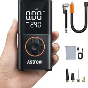AstroAI Kabelloser Elektrische Luftpumpe, Tragbare Akku Fahrradpumpe mit alle ve