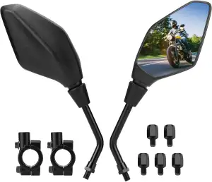 KEMIMOTO Motorrad Spiegel E Geprüft, Universal Mit M8 M10, Rückspiegel Mit Halte