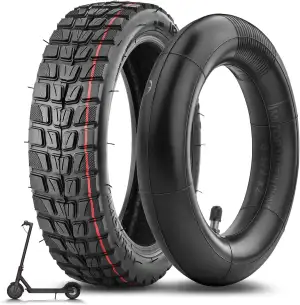 50/75-6.1 Reifen und Schlauch mit Silber Ventil Gerade, Offroad E Scooter Reifen