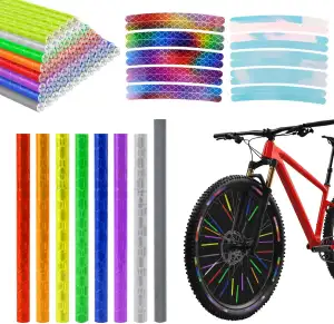 Bunte Speichenreflektoren Fahrrad Set, 176 Stück Reflektoren, 360° Rundum Sichtb