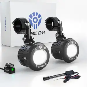 Future Eyes Motorrad LED Nebelscheinwerfer, 60W Zusatzscheinwerfer mit 360° Schw
