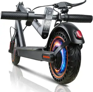 QNQ E Scooter, Elektroroller für Erwachsene, 8,5 Zoll, LED-Display, App-Funktion