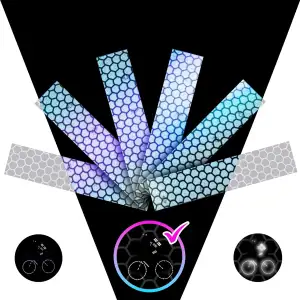 LOOM Reflektoren Fahrrad Set (6 STK Engineer Schwarz) | Reflektierende Aufkleber