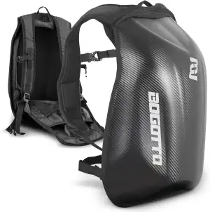 Bogotto Hump Race Carbon Look Motorrad Rucksack mit Hartschalenkonstruktion, Lap