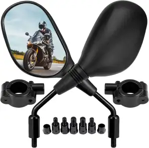 KEMIMOTO Motorrad Spiegel für 22mm Lenker, E24 Zertifizierte Rückspiegel mit 8&1