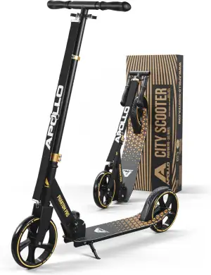 Apollo Phantom Pro City Scooter - XXL-Räder, faltbar, höhenverstellbar, Tretroll