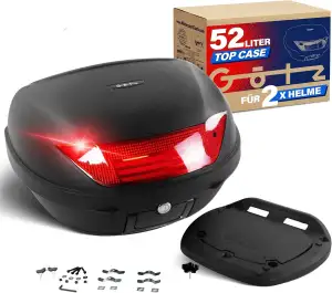 Götz Topcase XXL Motorradkoffer passend 2 Helme Top case 52L Roller Motorrad Qua