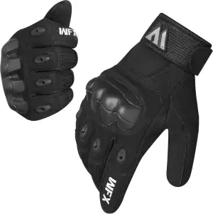 WFX Motorradhandschuhe, Vollfinger-Touchscreen, atmungsaktiv, schützende Motorra