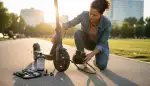 E-Scooter Reifenpanne: Selbsthilfe unterwegs
