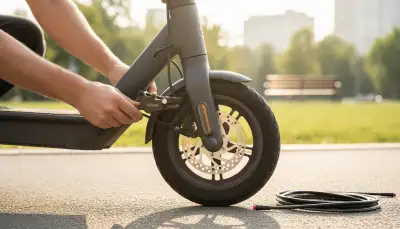Sicheres Bremsen: Scheibenbremse am E-Scooter