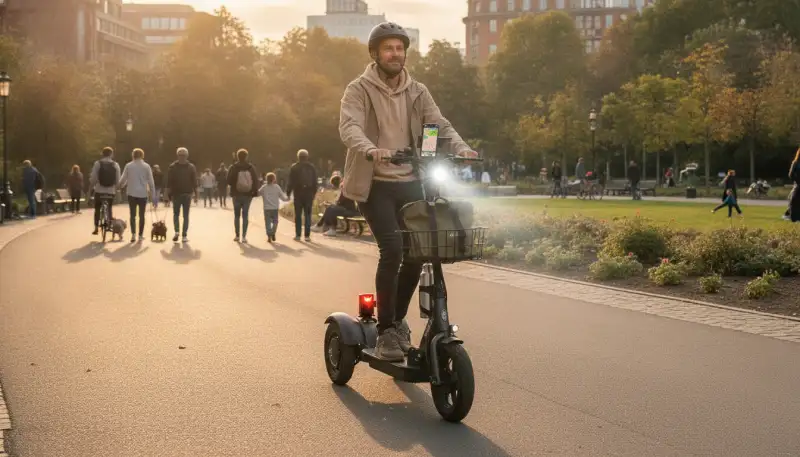Dreirad-Scooter: Gepäck einfach mitnehmen